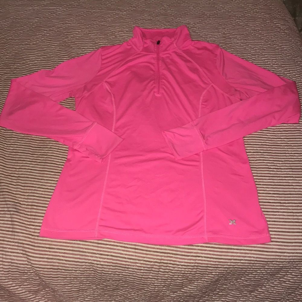 Pre loved pre owned Neon pink work out athletic exercise long sleeve sweatshirt